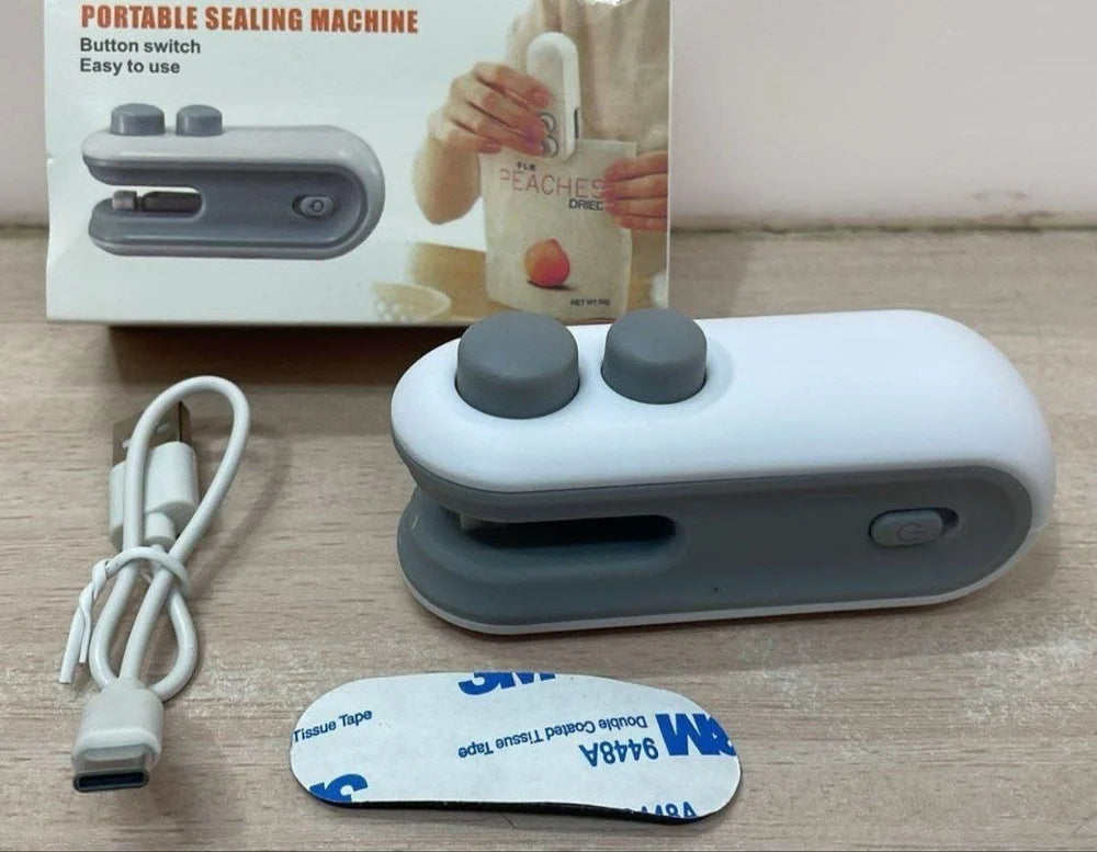 MINI SELLADOR PORTATIL + CORTADOR 2 en 1 RECARGABLE PROTEGE TUS ALIMENTOS - SEGUNDA UNIDAD A 50% OFF