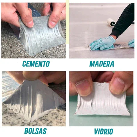 Cinta Impermeable para techo y pared. Tapa goteras y fisuras - 5 M X 5 Cm - Dcto en la 2da unidad