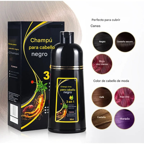 Champú Tinte Natural 3-en-1